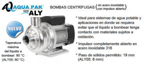 Bomba Centrífuga Aqua Pak Serie ALY